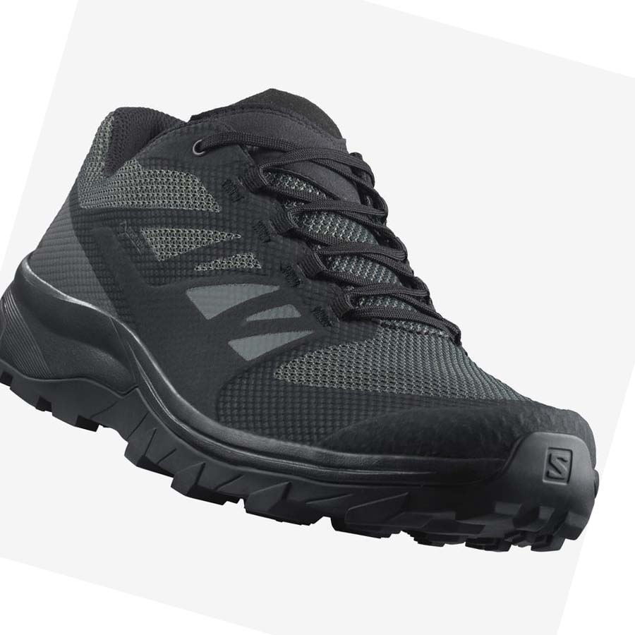 Tenis Senderismo Salomon OUTLINE WIDE GORE-TEX Hombre Negros | MX 3610ZUT